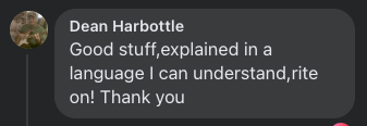Dean Harbottle: Good stuff, explained in a language I can understand