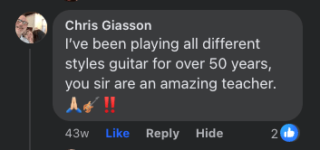 Chris Giasson: I've been playing all different styles guitar for over 50 years, you sir are an amazing teacher