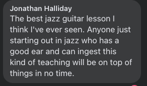 Jonathan Halliday: The best jazz guitar lesson I think I've ever seen. Anyone just starting out in jazz who has a good ear and can ingest this kind of teaching will be on top of things in no time